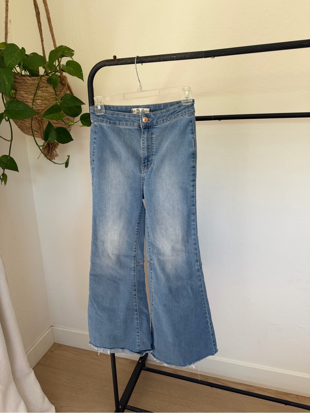 We The Free Medium Wash High-Rise Wide Leg Jeans